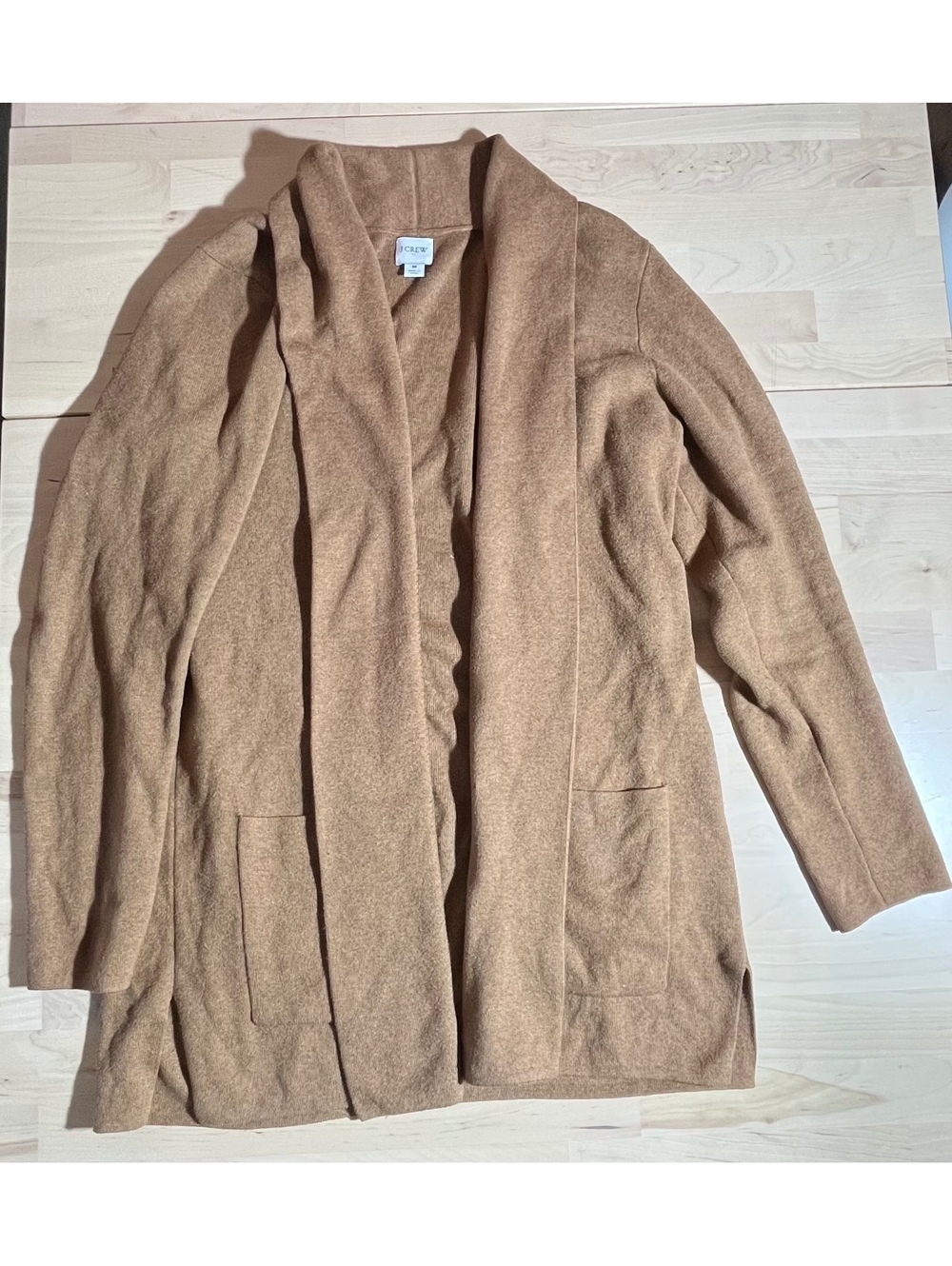 J.Crew Tan Open-Front Cardigan Sweater - Size Medium